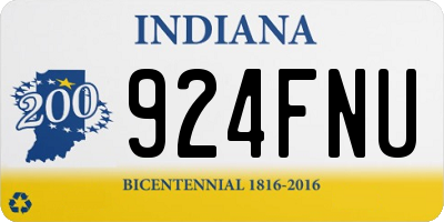 IN license plate 924FNU