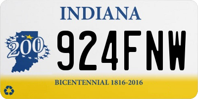 IN license plate 924FNW