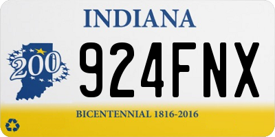IN license plate 924FNX