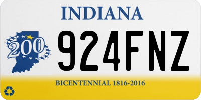 IN license plate 924FNZ