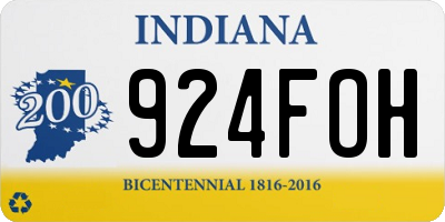 IN license plate 924FOH