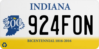 IN license plate 924FON
