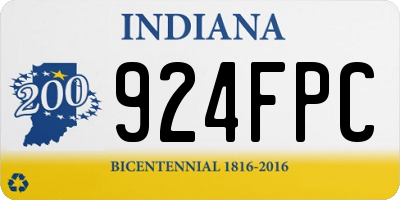 IN license plate 924FPC