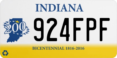 IN license plate 924FPF