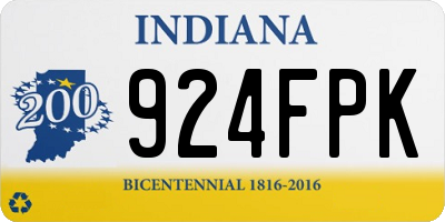 IN license plate 924FPK