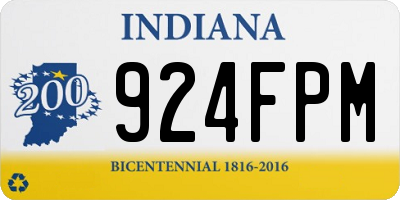 IN license plate 924FPM