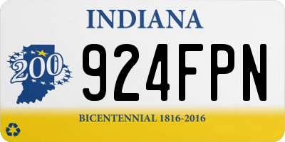 IN license plate 924FPN
