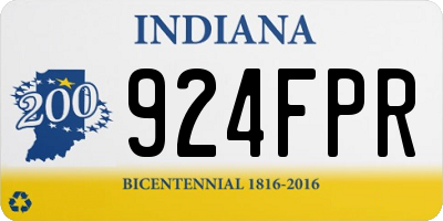 IN license plate 924FPR