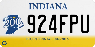 IN license plate 924FPU