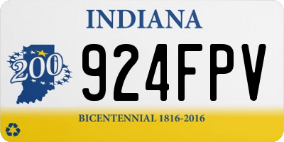 IN license plate 924FPV