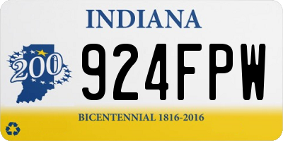 IN license plate 924FPW