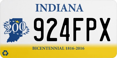 IN license plate 924FPX