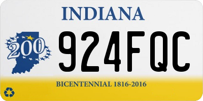 IN license plate 924FQC