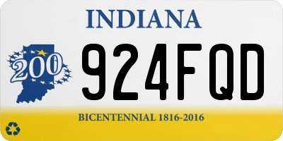 IN license plate 924FQD