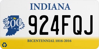 IN license plate 924FQJ