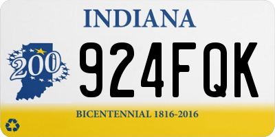 IN license plate 924FQK