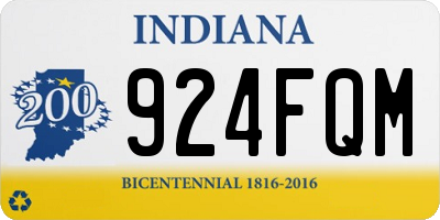 IN license plate 924FQM
