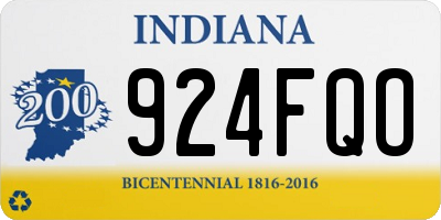 IN license plate 924FQO