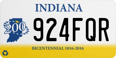 IN license plate 924FQR