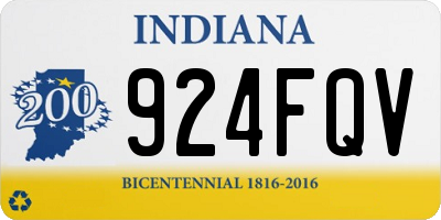 IN license plate 924FQV