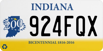 IN license plate 924FQX