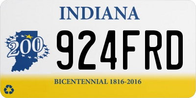 IN license plate 924FRD