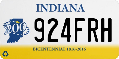 IN license plate 924FRH