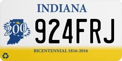 IN license plate 924FRJ