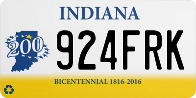 IN license plate 924FRK
