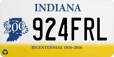 IN license plate 924FRL