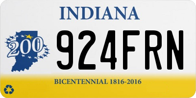IN license plate 924FRN