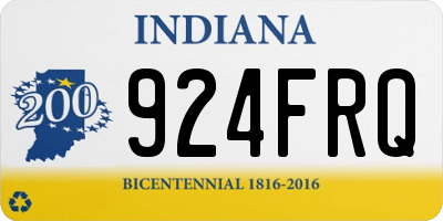 IN license plate 924FRQ