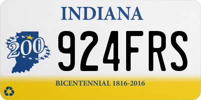 IN license plate 924FRS