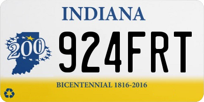 IN license plate 924FRT