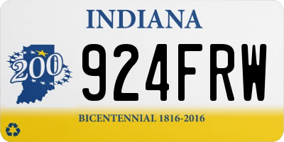 IN license plate 924FRW