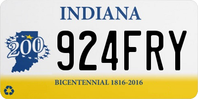IN license plate 924FRY