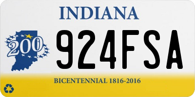 IN license plate 924FSA