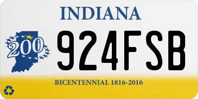 IN license plate 924FSB