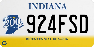 IN license plate 924FSD
