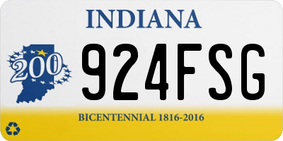 IN license plate 924FSG