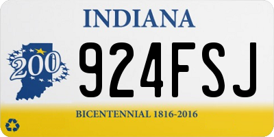 IN license plate 924FSJ