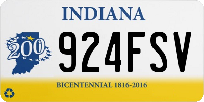 IN license plate 924FSV