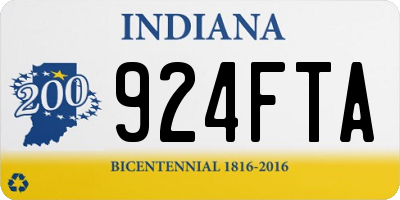 IN license plate 924FTA
