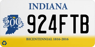 IN license plate 924FTB