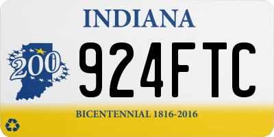 IN license plate 924FTC