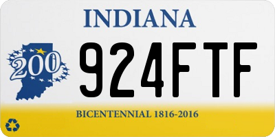 IN license plate 924FTF
