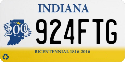 IN license plate 924FTG