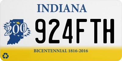 IN license plate 924FTH