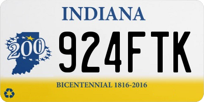 IN license plate 924FTK