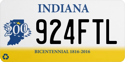 IN license plate 924FTL